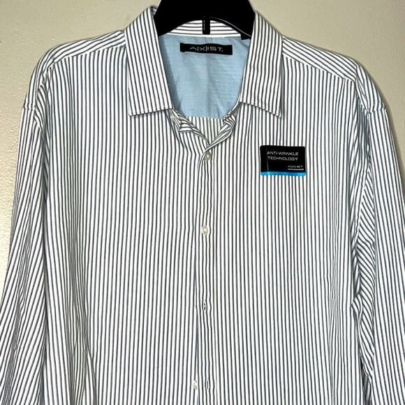 Axist blue stripe, long sleeve button down shirt, new with tags - Picture 2 of 8